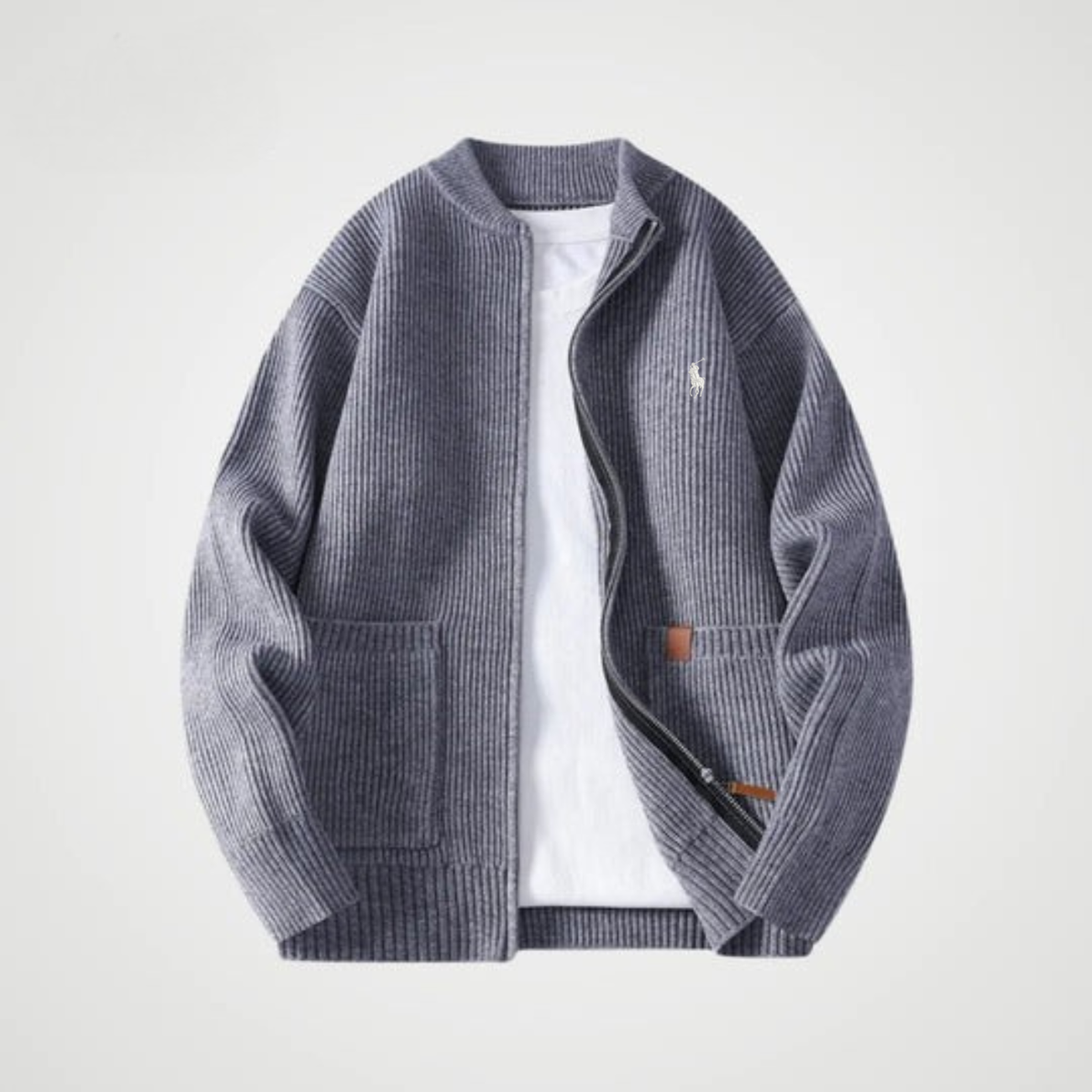 Zipped Knit Cardigan - CLEARANCE PRICE