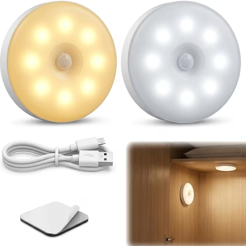 PLOOMI™ MotionGlow – 3-pack uppladdningsbara rörelsesensorlampor