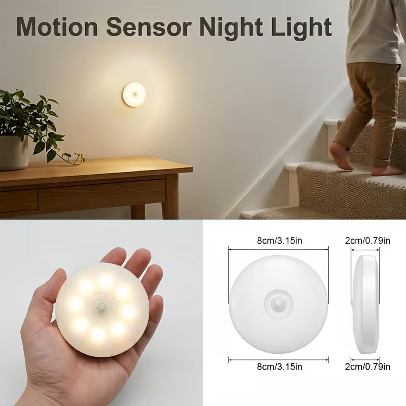 PLOOMI™ MotionGlow – 3-pack uppladdningsbara rörelsesensorlampor