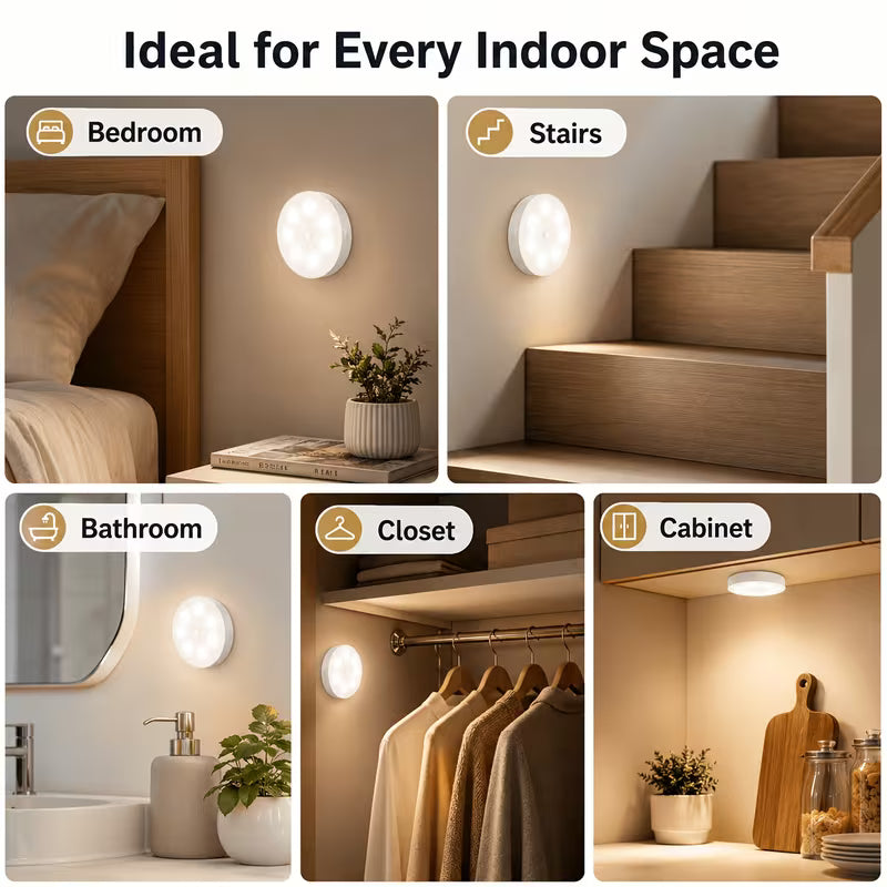 PLOOMI™ MotionGlow – 3-pack uppladdningsbara rörelsesensorlampor