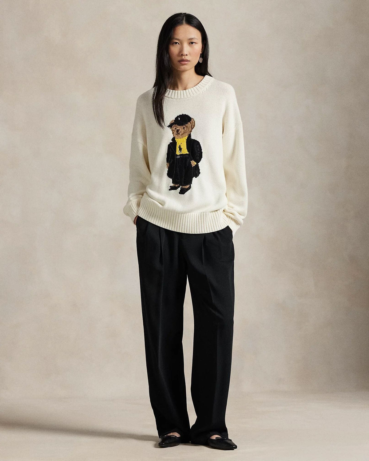 L.R Polo Bear Cotton Crewneck Sweater