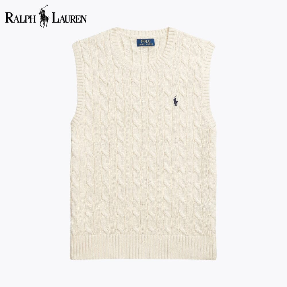 L.R Cable-Knit Cotton Sweater Vest