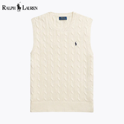 L.R Cable-Knit Cotton Sweater Vest