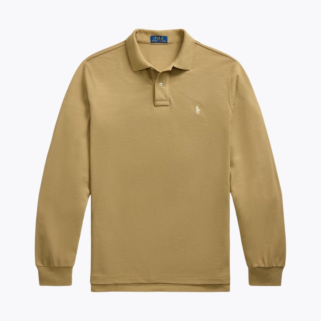 L.R Mesh Long-Sleeve Polo Shirt