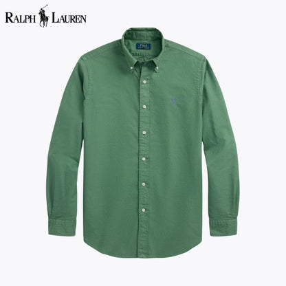 L.R Slim Fit Garment-Dyed Oxford Shirt
